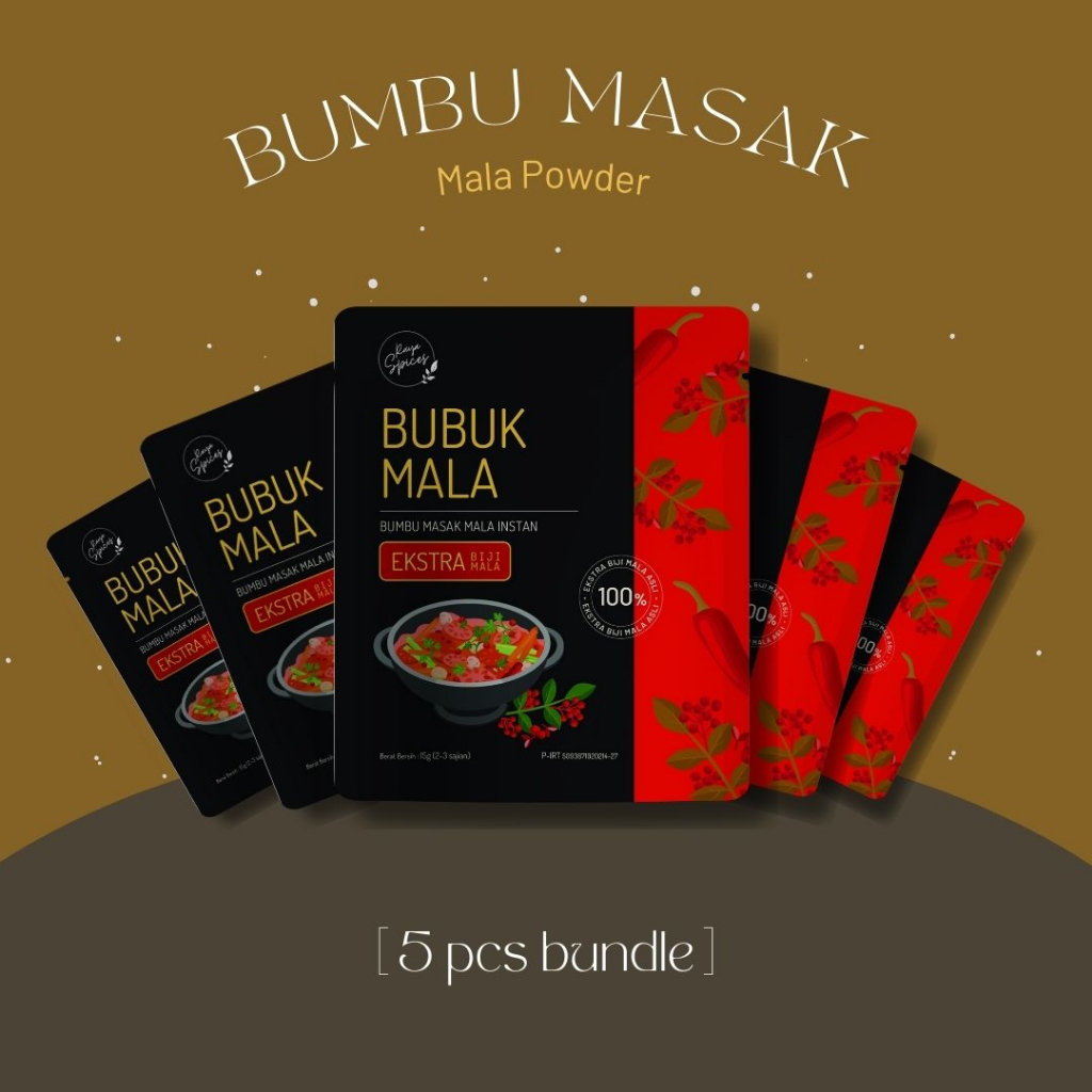 

Raya Spices - Bumbu Masak Mala Instan - Mala Powder - Mala Bubuk (5pcs)