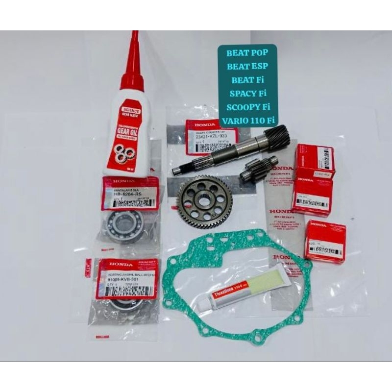 GIGI GIR RASIO CVT BEAT Fi BEAT POP BEAT ESP VARIO 110 Fi SCOOPY Fi SPACY Fi HONDA KZL K44 K81 SET L