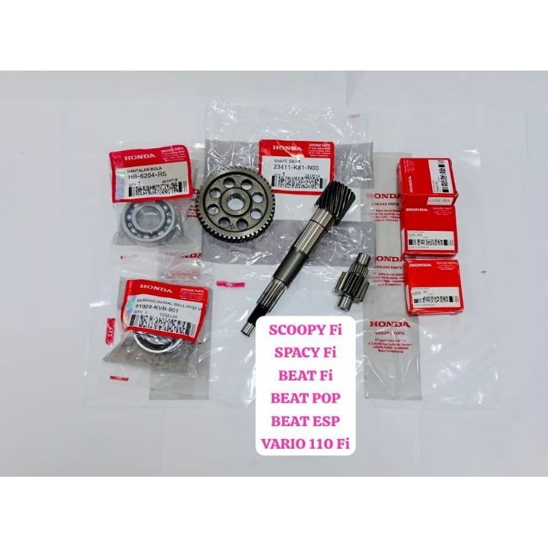 GIGI GIR RASIO CVT BEAT Fi BEAT POP BEAT ESP VARIO 110 Fi SCOOPY Fi SPACY Fi HONDA K81 SET LAHER BEA