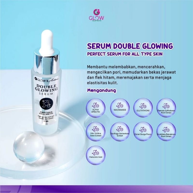SERUM DOUBLE GLOWING NEW FORMULATION GLAFIDSYA SKINCARE BY DR. REZA GLADYS