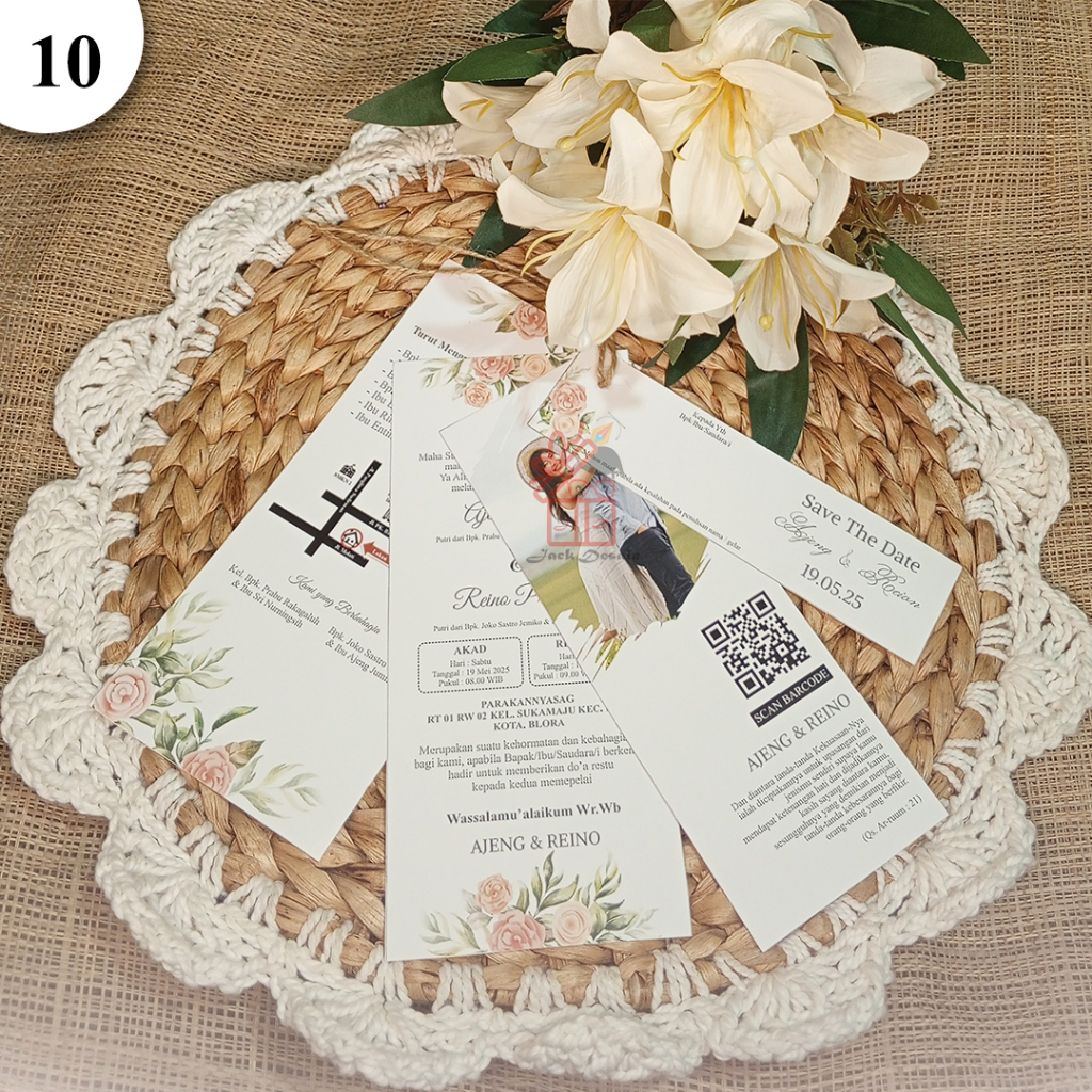 Undangan Pernikahan / Undangan Tali Rami / Undangan Hangtag