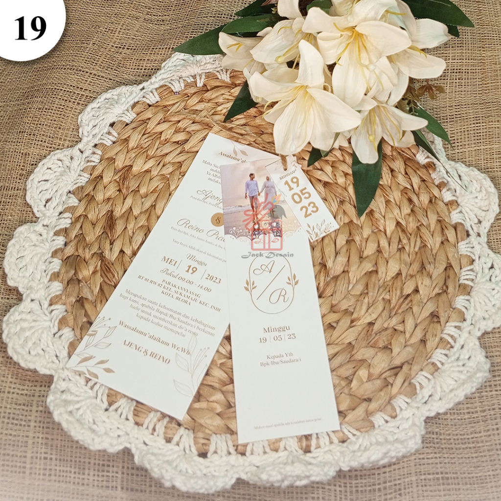 Undangan Pernikahan / Undangan Tali Rami / Undangan Hangtag