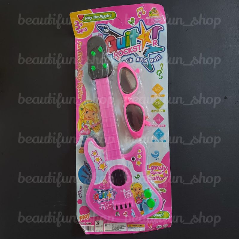Mainan gitar kacamata | mainan alat musik anak gitar ukulele | mainan edukasi anak gitar plastik | m