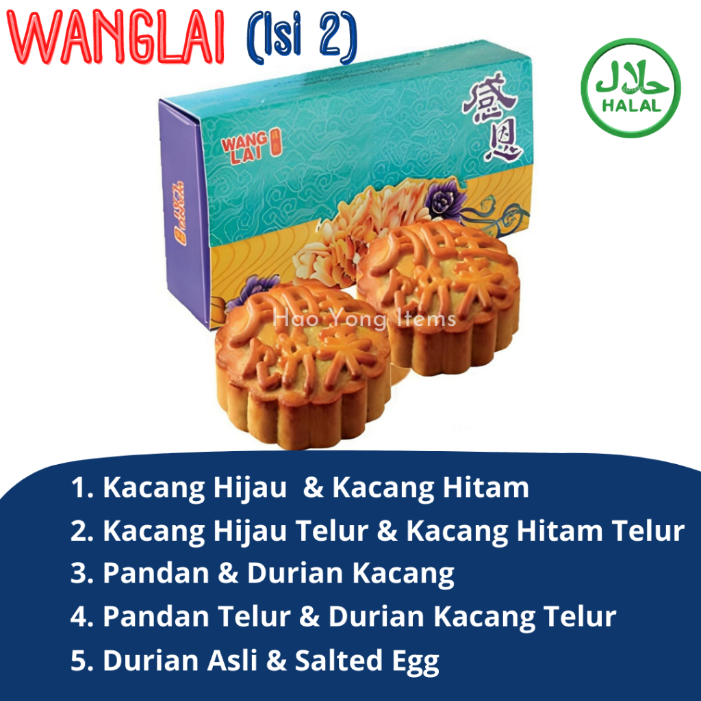 

Kue Bulan Mooncake Wang Lai Dua Rasa Isi 2 / Wang lai Mooncake Medan / Kue Bulan Wanglai
