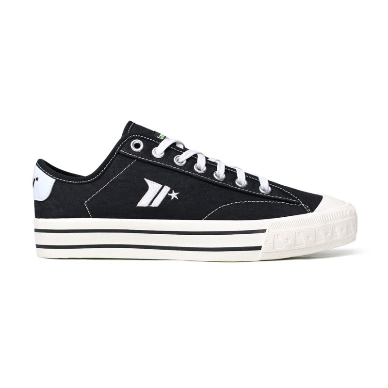 Mavelin Nitro Low Black White - Sepatu Sneakers Casual Pria Wanita