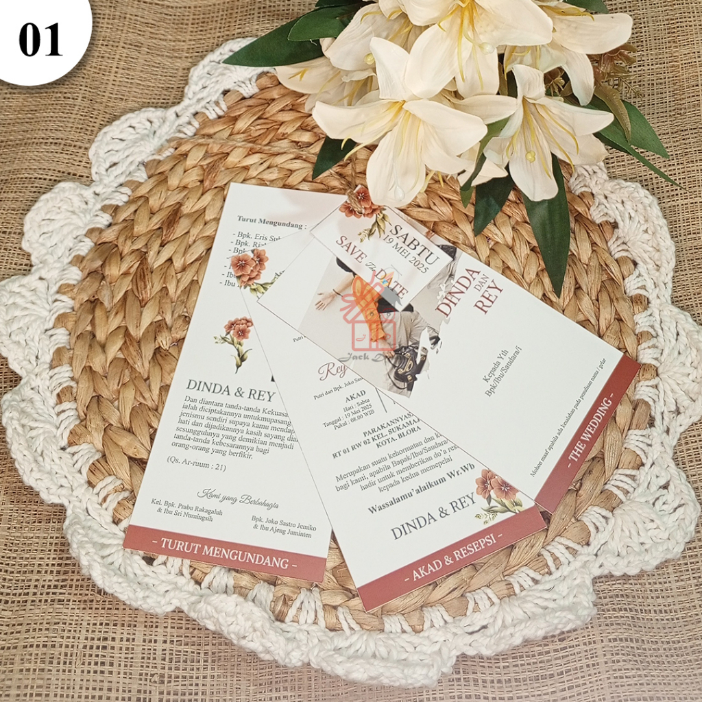 Undangan Pernikahan / Undangan Tali Rami / Undangan Hangtag
