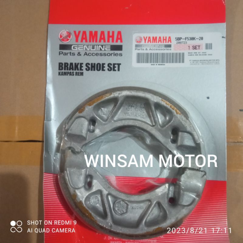 Kampas rem belakang tromol RX king Scorpio Byson Vixion Aerox old 5BP-F530K-00 original Yamaha Genui