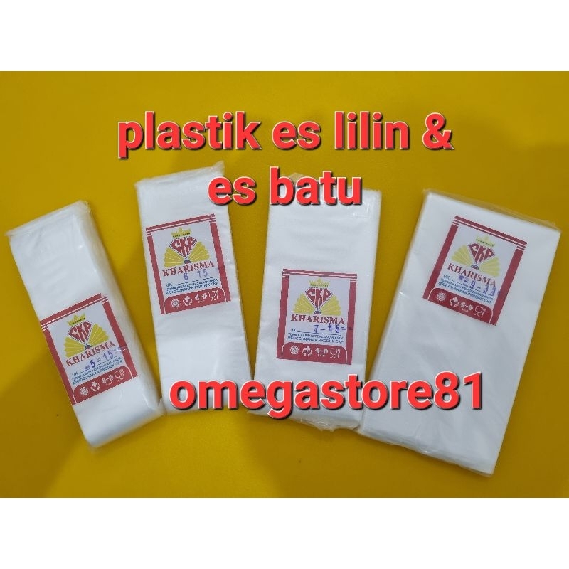 Plastik PE es lilin / plastik  es batu kharisma ukuran 5x15 6x15 7x15 9x33