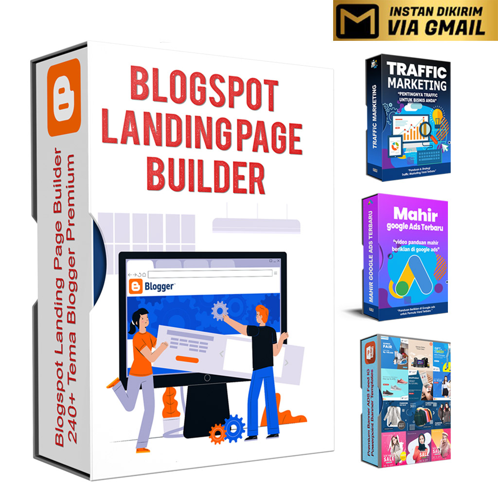 Blogspot Landing Page Builder -  Design LP Blogspot Blogger + BONUS