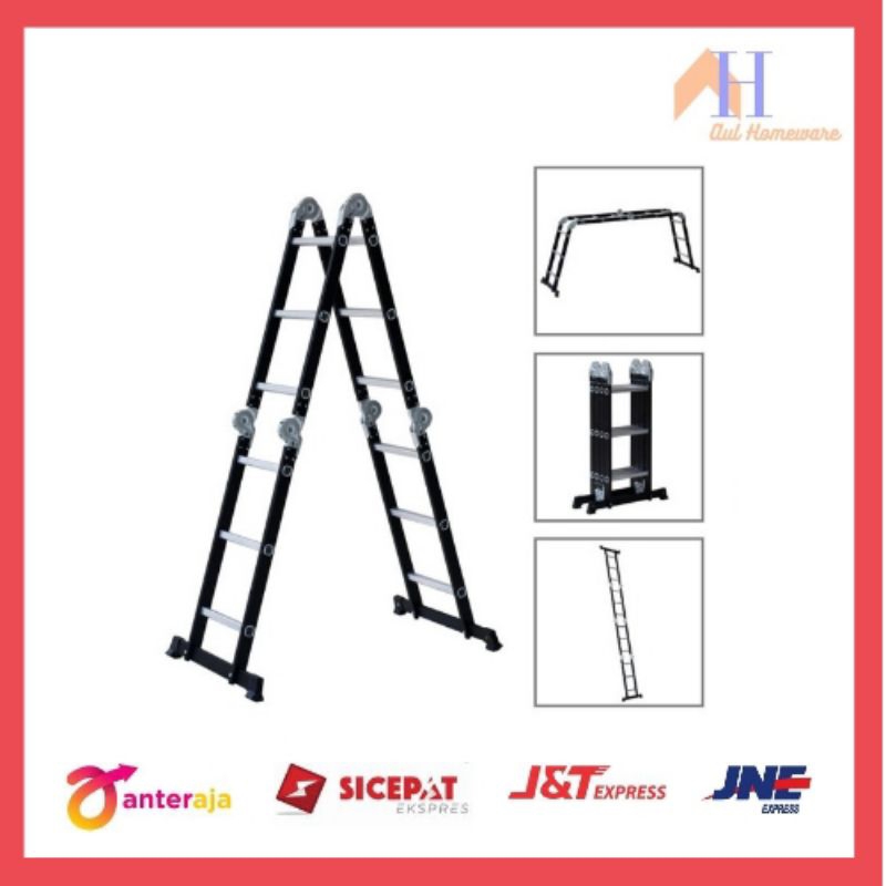 Krisbow 3 Mtr Tangga Lipat Aluminium Steel 3,13M & 5,13M