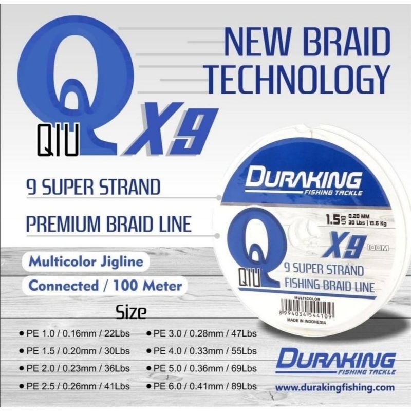 Benang PE Duraking Qiu x9 Multi colour