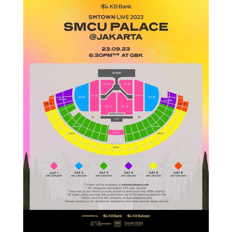 TIKET SMTOWN LIVE 2023 SMCU PALACE CAT 3A