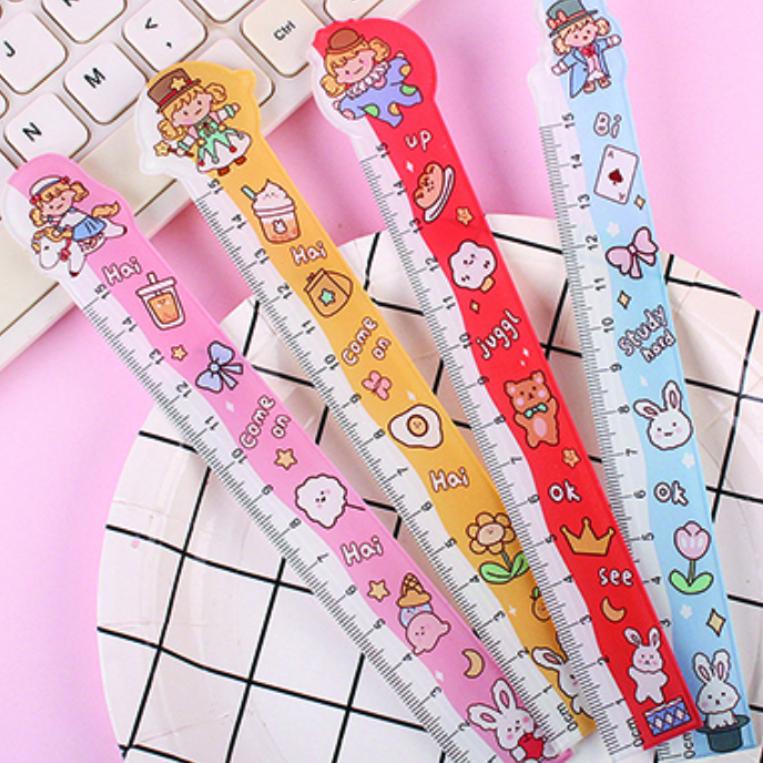 

A729 PENGGARIS SEKOLAH 15CM kantor motif lucu bahan plastik import pelastik ruler busur derajat stensil atk bulu alat tulis ukuran pengukur mengukur meter meteran pensil pulpen bulpen ballpoint tinta