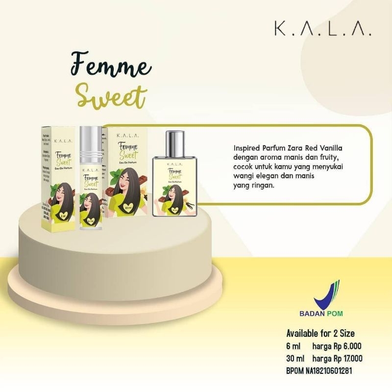 Kala Parfum Cewek Femme Sweet