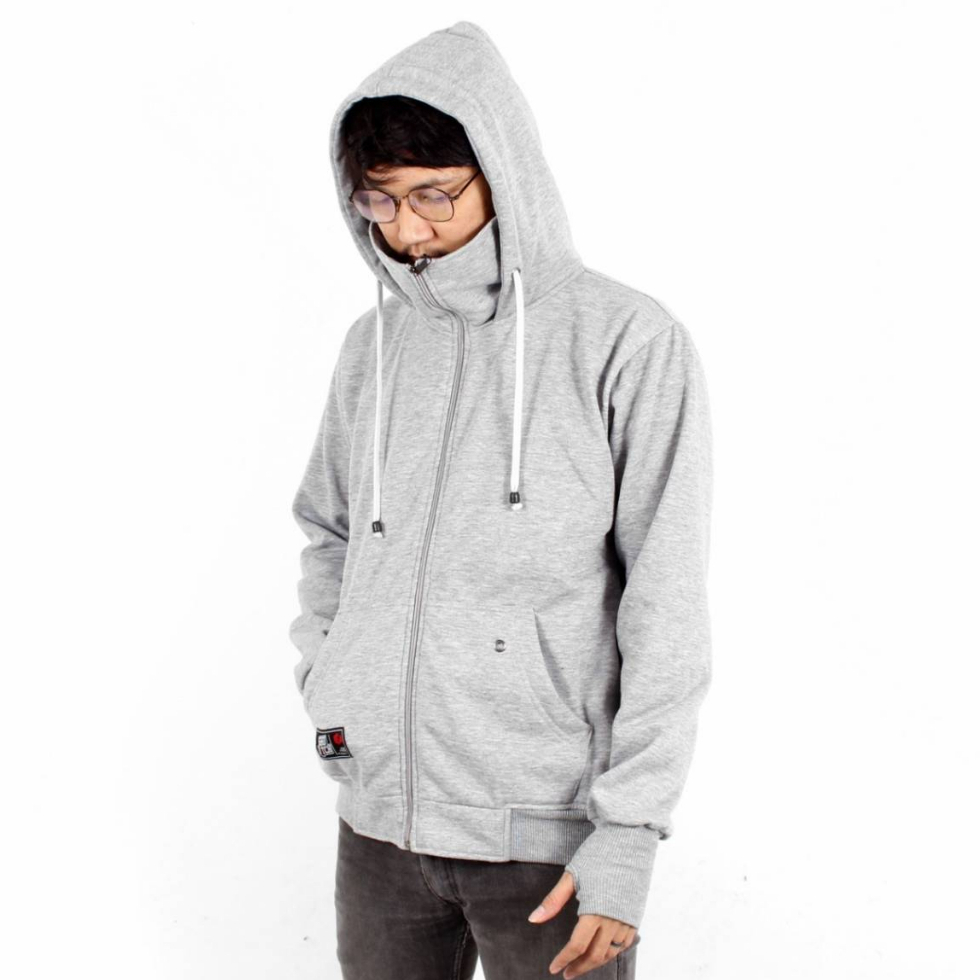 NINJA HOODIE MEN LONG SLEEVE HOODIE+MASK JAKET SWEATER HOODIE PRIA ZIPPER FLEECE TEBAL