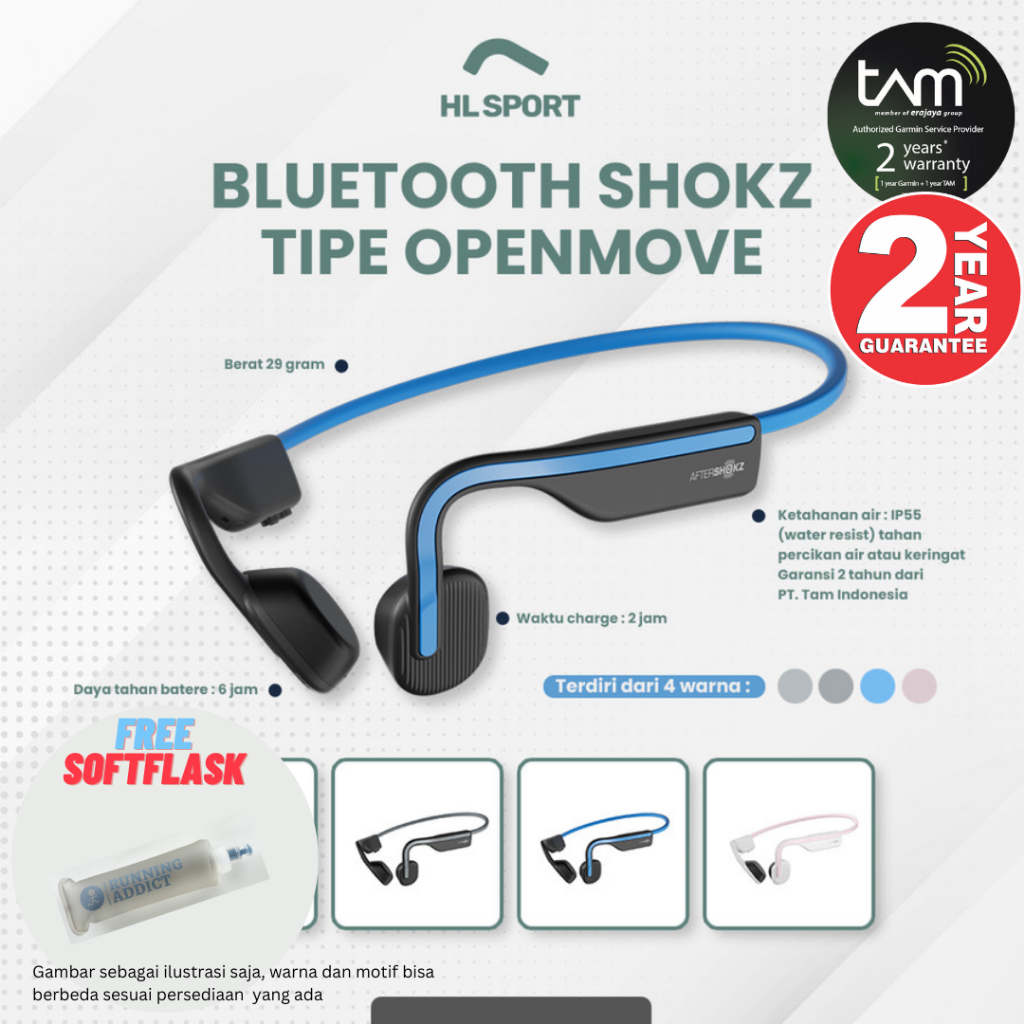Bluetooth Headset OpenMove Shokz Aftershokz Wireless Bone Conduction Headphone