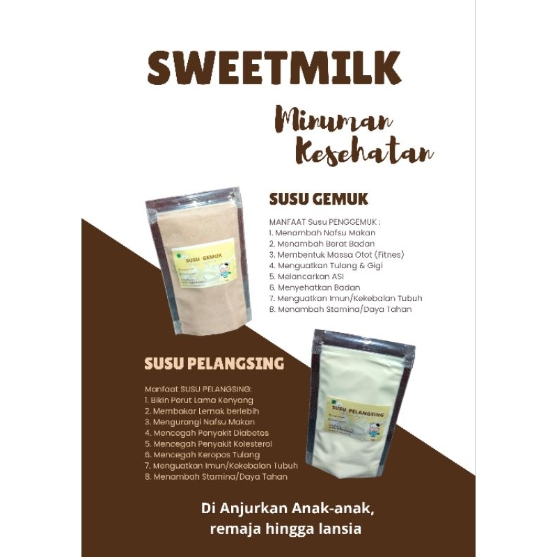 

PAKET HEMAT 10PCS SUSU GEMUK & PELANGSING BY SWEETMILK
