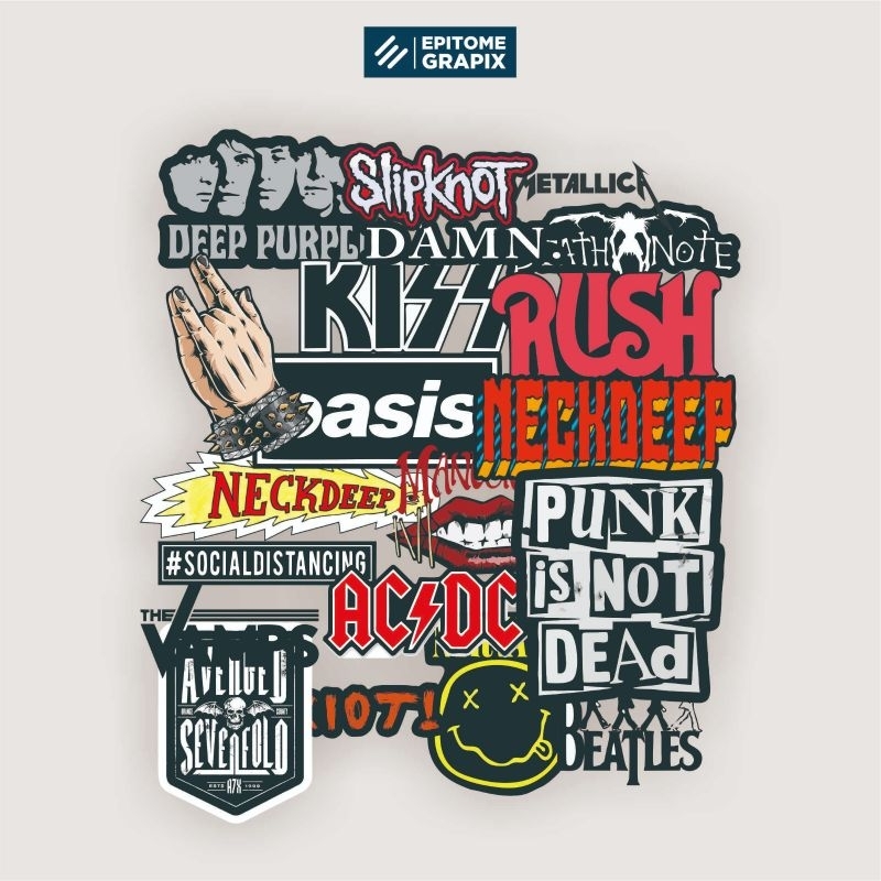 

Stiker Pack Band Aesthetic Vinyl Untuk Laptop Helm Tumblr Case Sticker