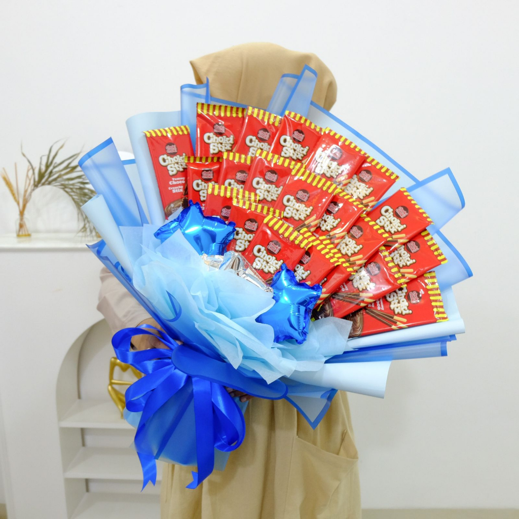 

Snack Choki Stik Coklat Bouquet Snack Wisuda Graduation / Buket Kado Kelulusan