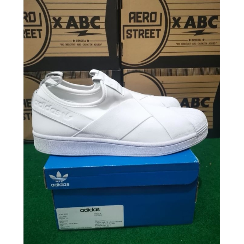 Adidas slip on superstar size 44 (28 cm) Original Sepatu Pria Wanita