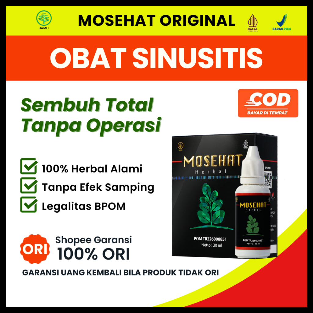 Obat Sinusitis Polip Hidung Rhinitis Pilek Menahun Hidung Bau Busuk Mosehat Herbal Berkhasiat