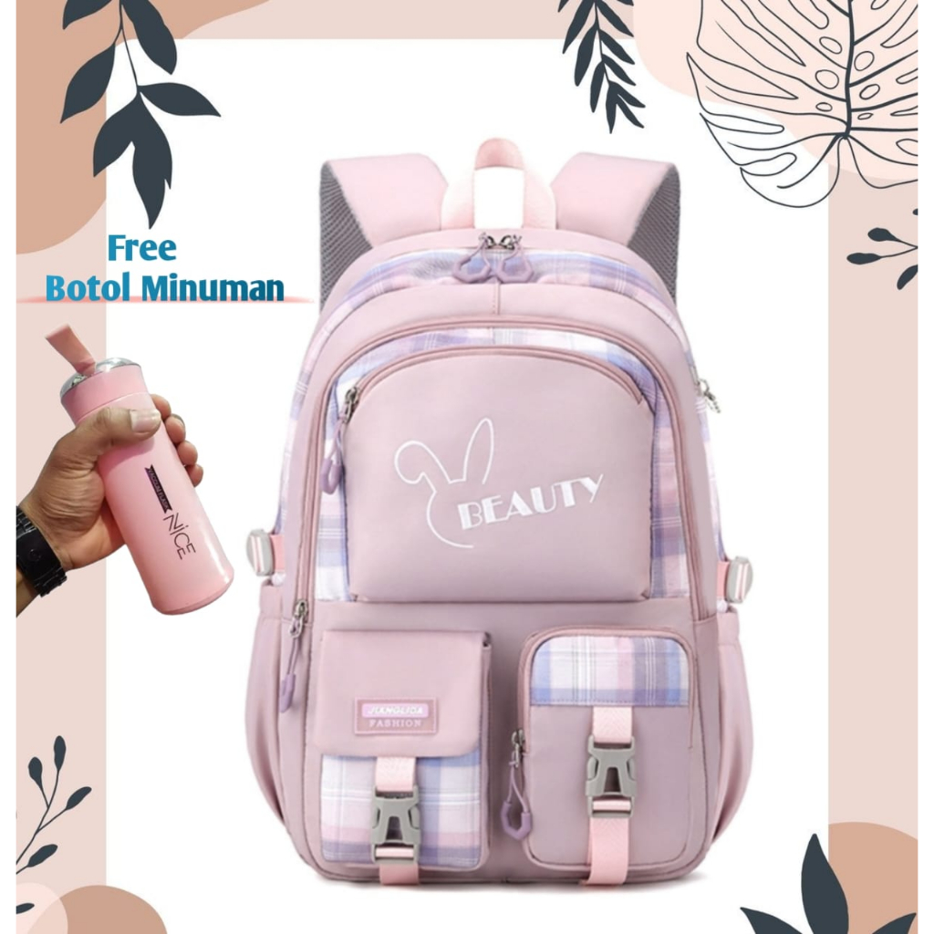 ST99 - Tas Ransel Sekolah Wanita Terbaru - Tas Ransel Sekolah Wanita Korean Style - Tas Ransel Karak