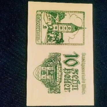 koleksi Uang Darurat Notgeld Jerman-Austria 10 Heller Baastchein