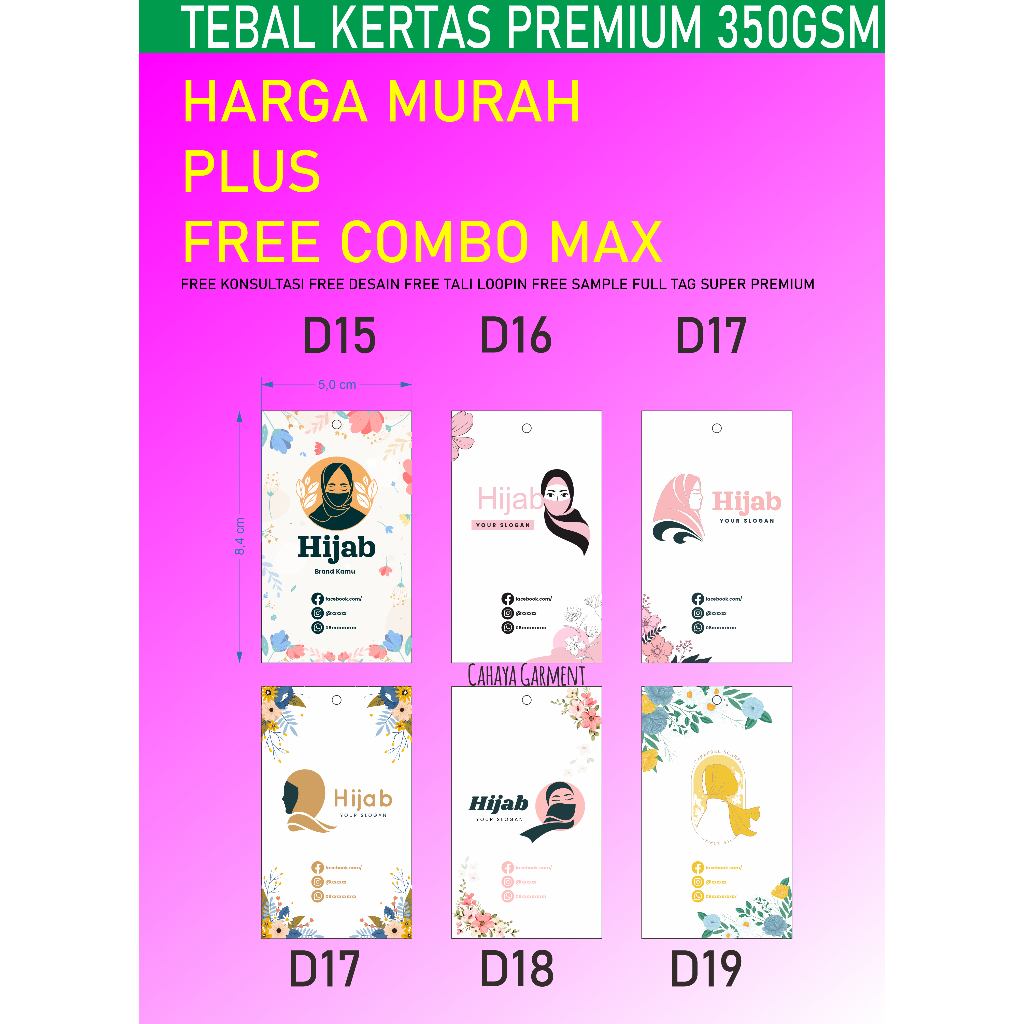 

HANGTAG NAME TAG PRICE TAG SUPER TEBAL PREMIUM 350GSM