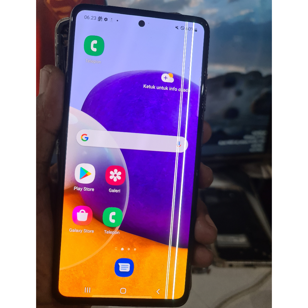 Lcd Samsung Galaxy A52 a525 Copotan Original Set Frame Minus Garis