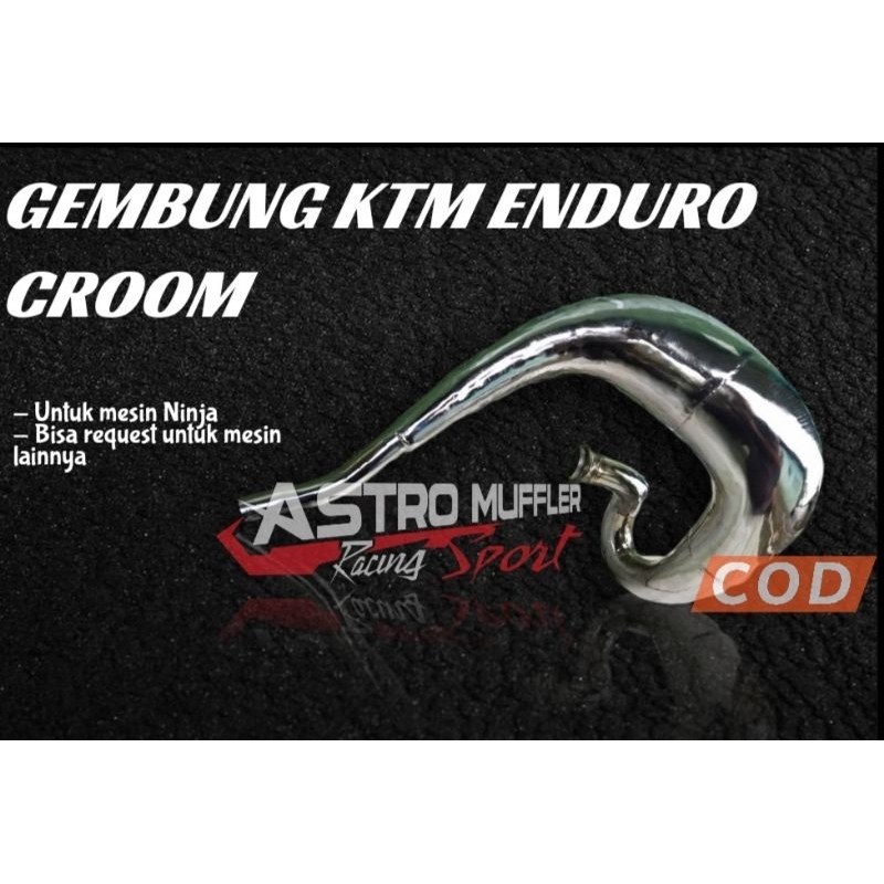 Gembung knalpot ninja trail KTM Enduro CROOM PNP Rangka KTM rangka standar awet dan anti karat.