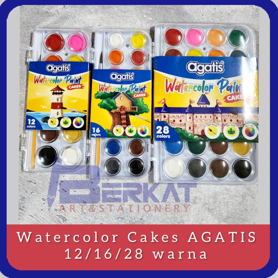 

AGATIS Watercolor Cakes Cat Air Set 12/16/28 Warna