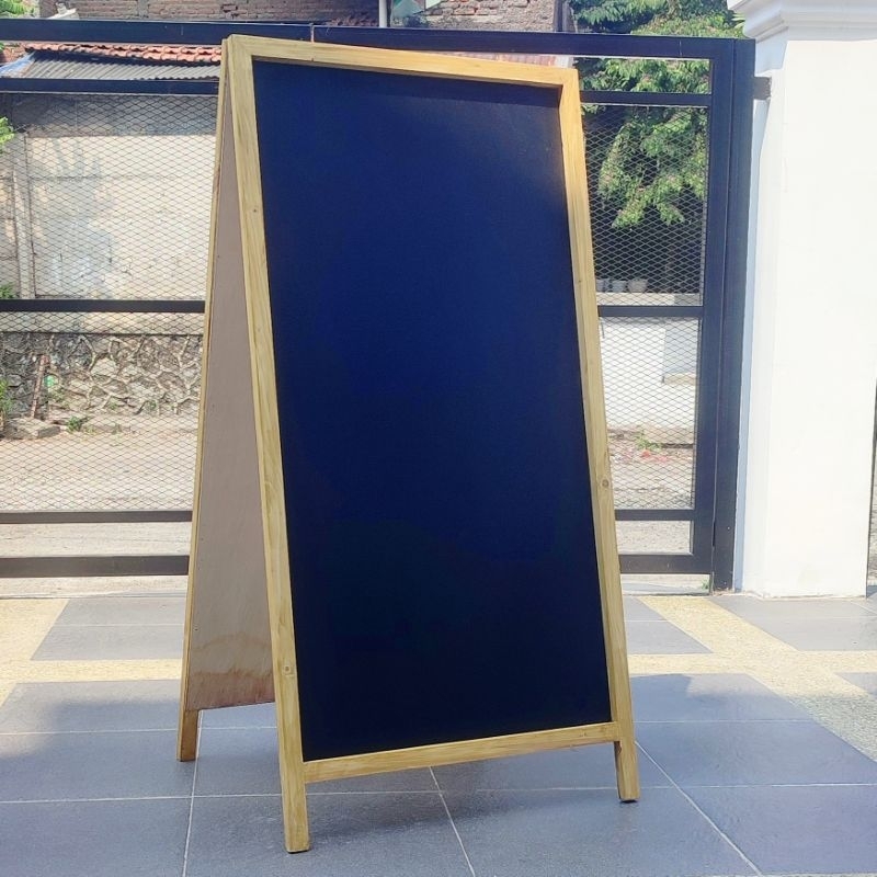 

Papan Tulis Kapur Blackboard 2 Muka / Double Face Jumbo Besar Untuk Papan Nama Ukuran 60x120