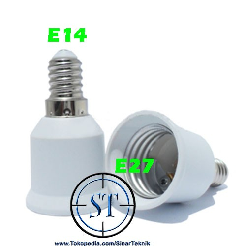 BA-205A Konverter Fitting E14 to E27 Converter ( Lampu Cabe ) Fitting Over E 27 to E 14 Adapter Conv