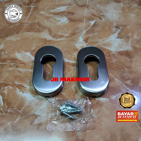 Ring Silinder Cylinder Kunci Pintu Oval Stainless GERBER / Tutup Lubang Kunci Pintu Stainless Oval G