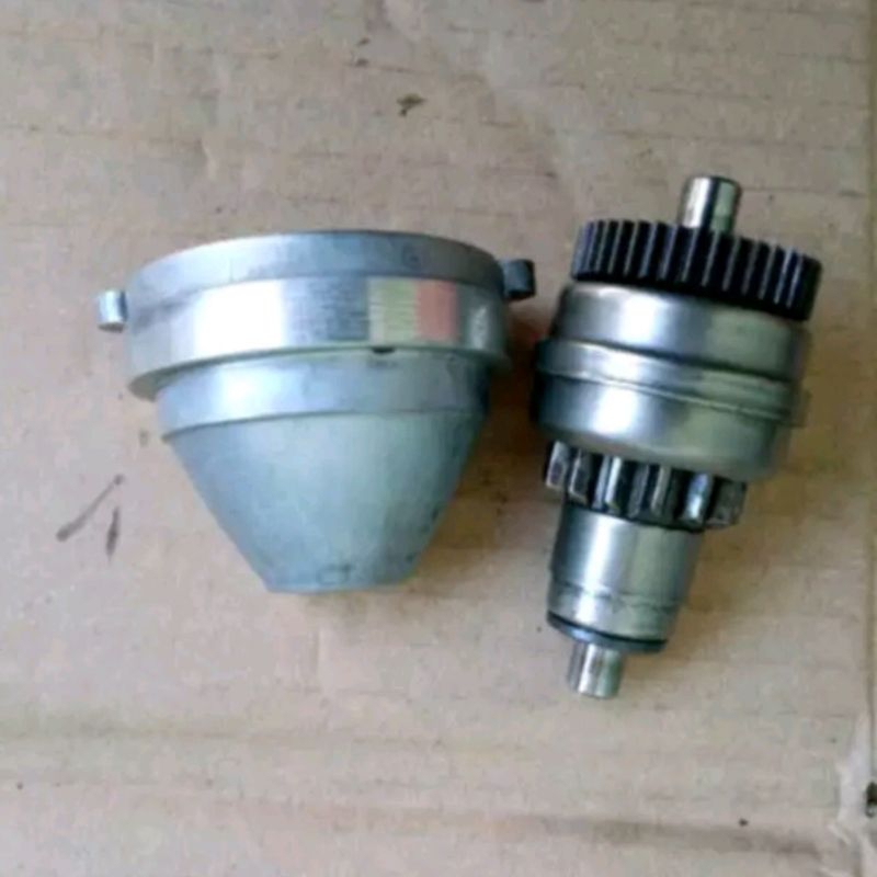 Gigi gir stater pinion set tutup Honda Beat karbu lama - beat fi kasar original