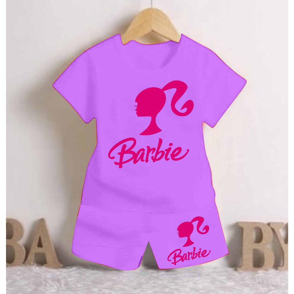 SETELAN ANAK /SETEALAN ANAK MURAH-UNGU BARBIE
