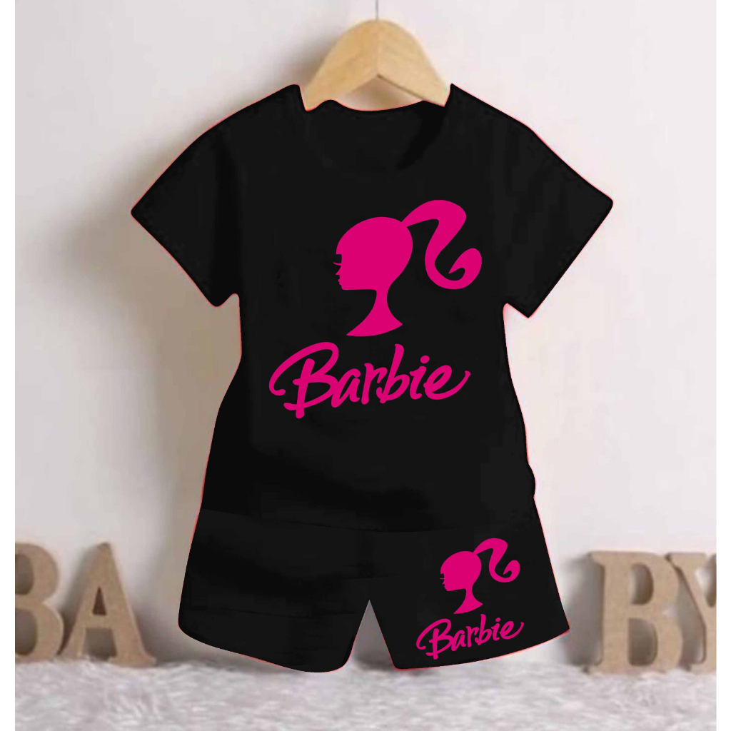 SETELAN ANAK /SETEALAN ANAK MURAH-HITAM BARBIE