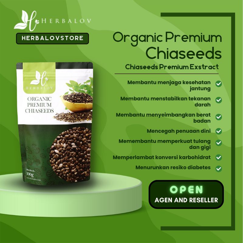 

CHIA SEED ORGANIK ALAMI PREMIUM HERBALOV | CHIASEED ORGANIC DBH | CHIASEED DIET DBH