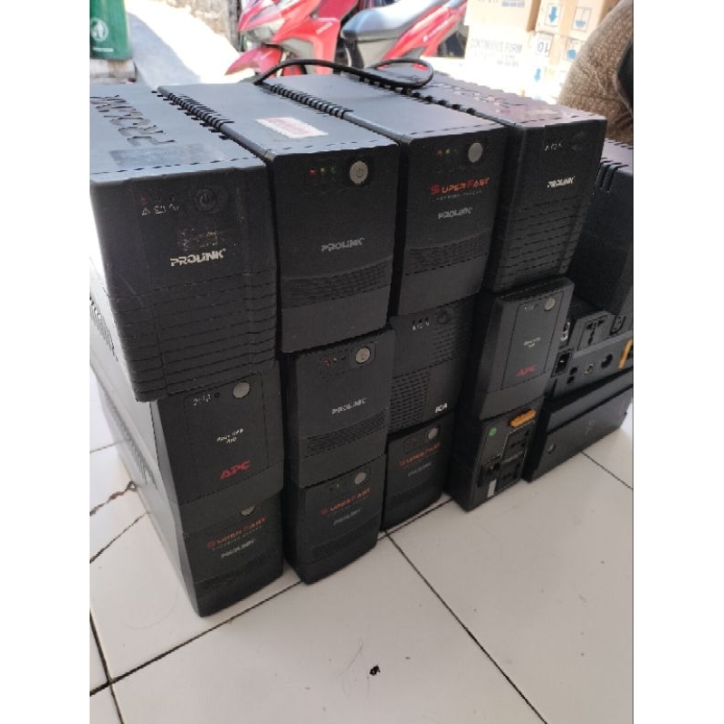 READY UPS TANPA BATERAI MEREK PROLINK APC EATON CANICA dan merek campur 600-650 ISI batrai 1