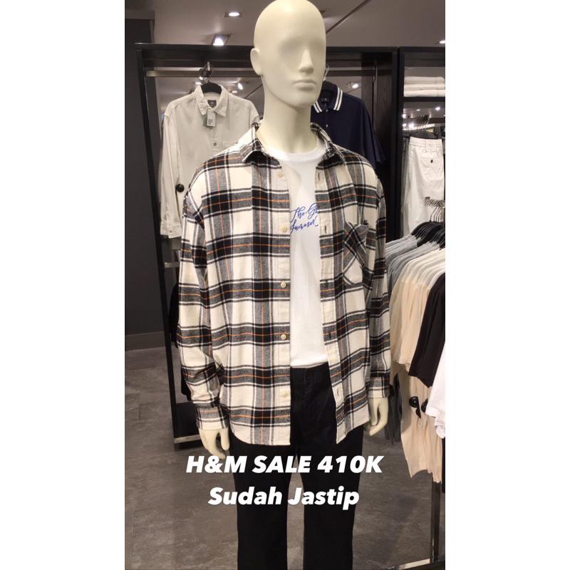 Kemeja flannel h&m jastip