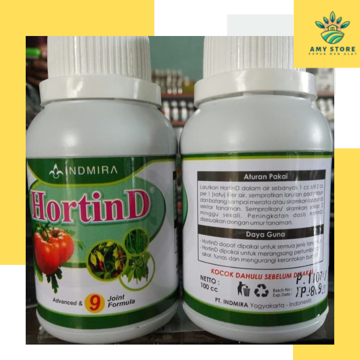 ZPT Organik HortinD mengandung giberelin auksin dan sitokinin kemasan 100 ml