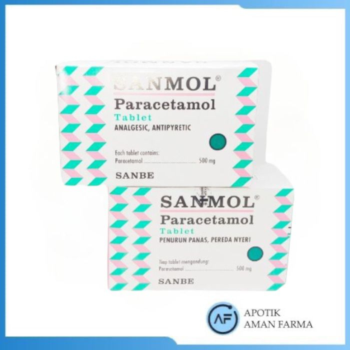 Sanmol 500 Mg Tablet Sanbe Per Box