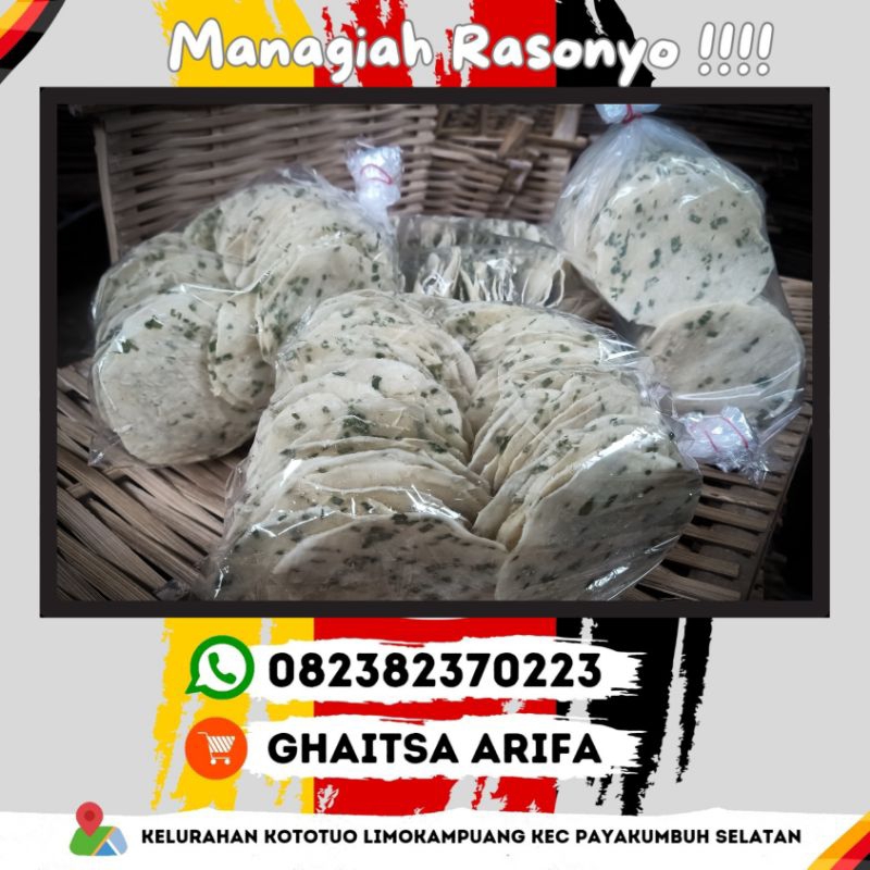 

Kerupuk Kamang Daun (kerupuk singkong)