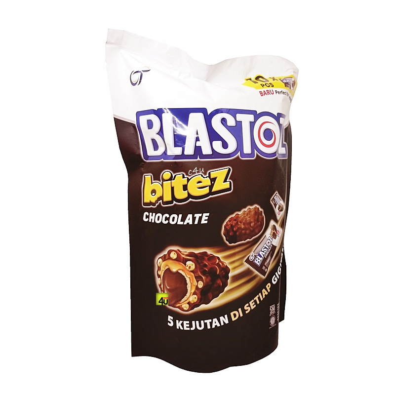 

Blastoz bites mini chocolate crispy caramel wafer roll isi 30 pcs