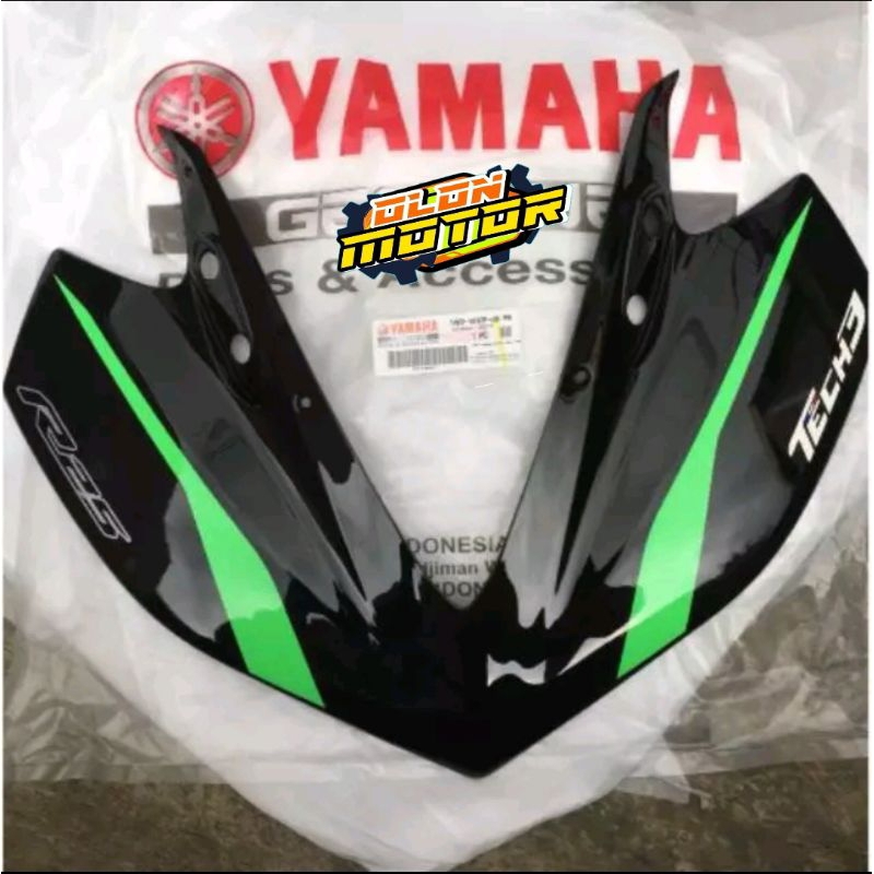 BODY COUWLING 1WD-XF83F-20-P0 TAMENG R25 HITAM LIST HIJAU ORI YAMAHA