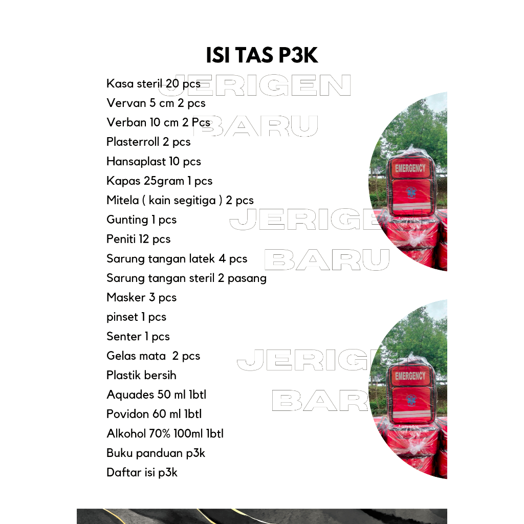 Tas Emergency Kit ( Emergency First Aid Kit ) Responder Bag Tas Emergency Kit Complete / Responder K