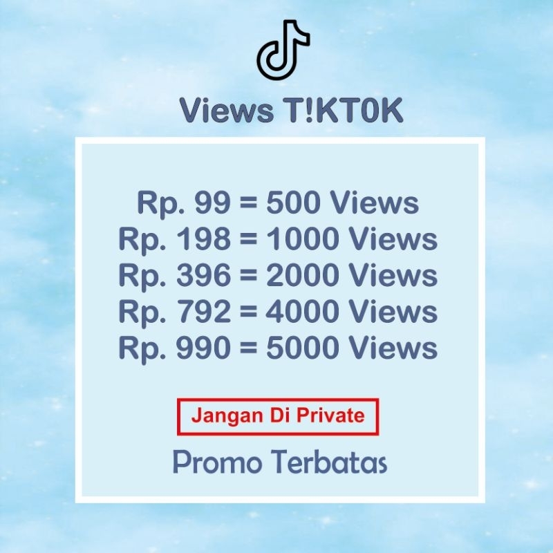 View Tiktok Termurah like view share