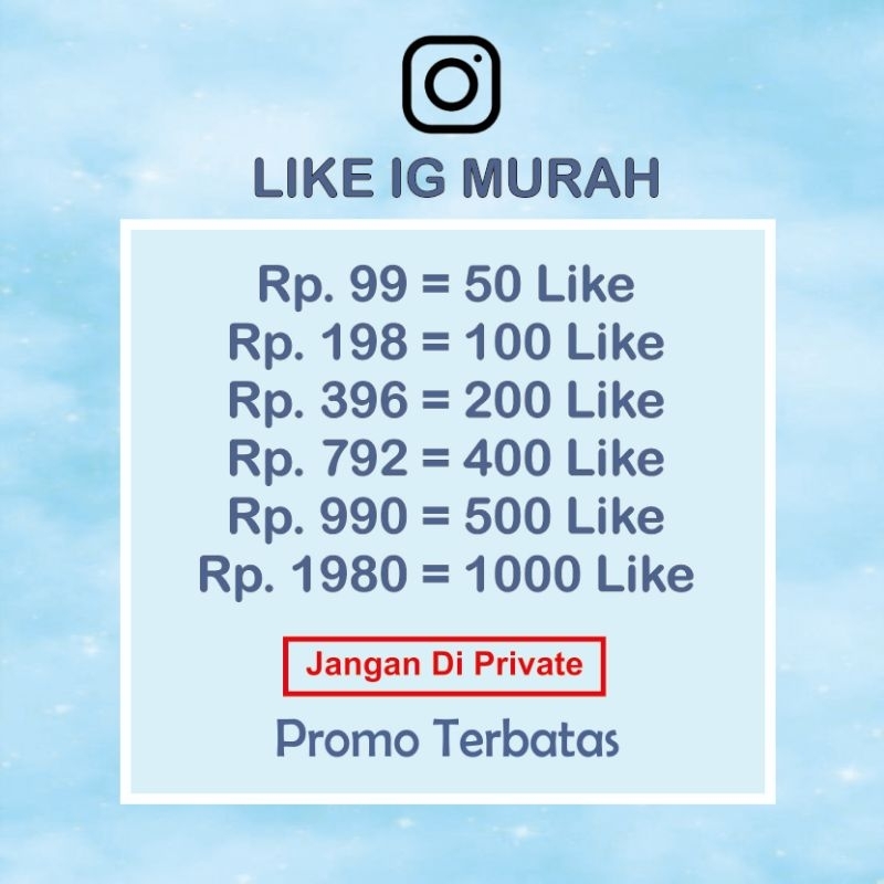 Like ig Termurah like view share