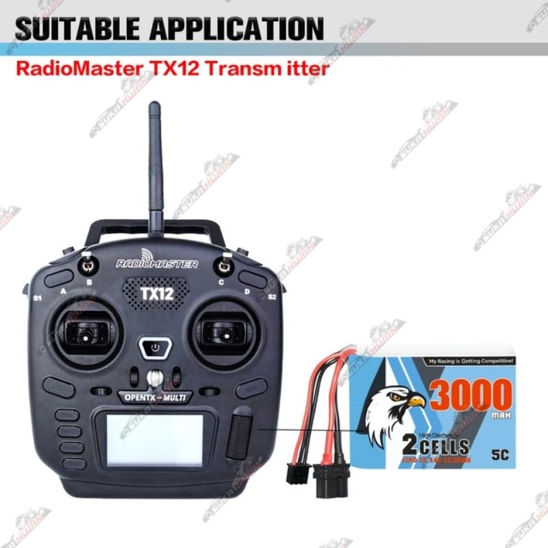 Coddar 2s 3000mah 5C 7.4v Radiomaster TX12 Transmitter Lipo Battery