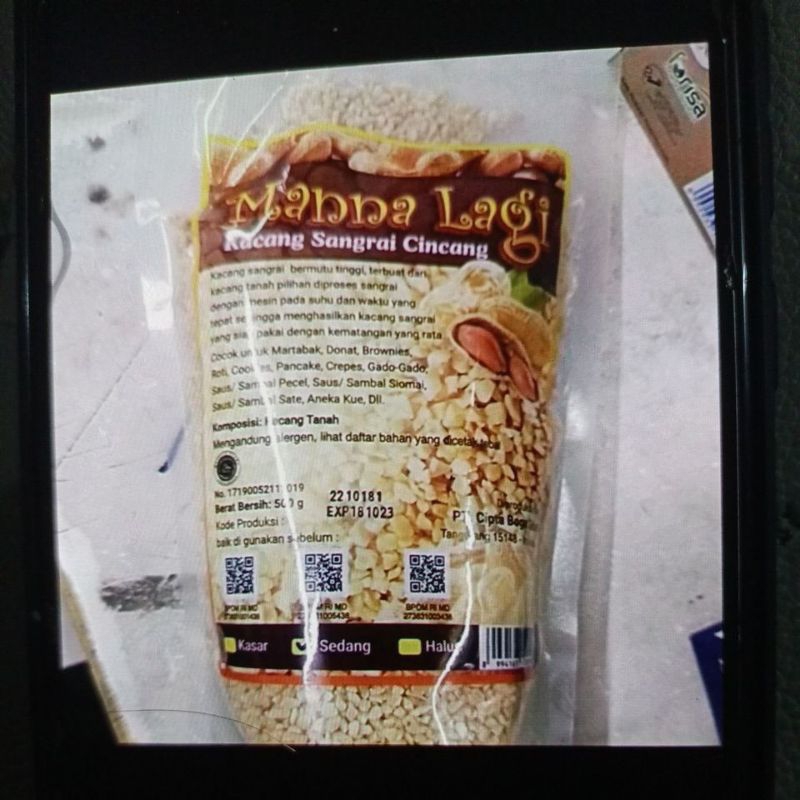 

KACANG SHANGRAI MANNA LAGI ( 1 PAK ) @500 GRAM KACANG CACAH